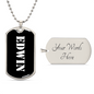 Edwin v3 - 18k Gold Finished Luxury Dog Tag Necklace