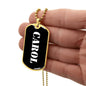 Carol v3 - 18k Gold Finished Luxury Dog Tag Necklace