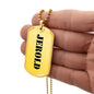 Jerold - 18k Gold Finished Luxury Dog Tag Necklace