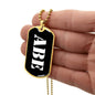 Abe v3 - 18k Gold Finished Luxury Dog Tag Necklace