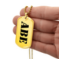 Abe - 18k Gold Finished Luxury Dog Tag Necklace