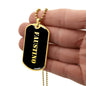 Faustino v2 - 18k Gold Finished Luxury Dog Tag Necklace