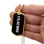 Claudio v3 - 18k Gold Finished Luxury Dog Tag Necklace
