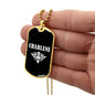 Charlene v03a - 18k Gold Finished Luxury Dog Tag Necklace
