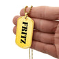 Fritz - 18k Gold Finished Luxury Dog Tag Necklace