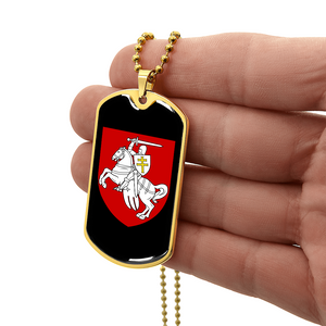 Pahonia (Belarus) v3 - 18k Gold Finished Luxury Dog Tag Necklace