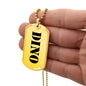 Dino - 18k Gold Finished Luxury Dog Tag Necklace