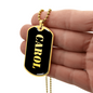 Carol v2 - 18k Gold Finished Luxury Dog Tag Necklace