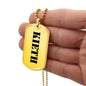 Kieth - 18k Gold Finished Luxury Dog Tag Necklace