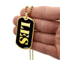 Les v2 - 18k Gold Finished Luxury Dog Tag Necklace