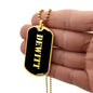 Dewitt v2 - 18k Gold Finished Luxury Dog Tag Necklace