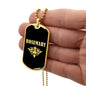 Rosemary v02a - 18k Gold Finished Luxury Dog Tag Necklace