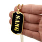 Sang v2 - 18k Gold Finished Luxury Dog Tag Necklace