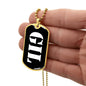 Gil v3 - 18k Gold Finished Luxury Dog Tag Necklace