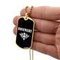 Rosemary v03a - 18k Gold Finished Luxury Dog Tag Necklace