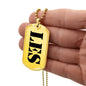 Les - 18k Gold Finished Luxury Dog Tag Necklace