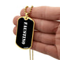 Faustino v3 - 18k Gold Finished Luxury Dog Tag Necklace