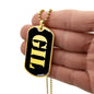 Gil v2 - 18k Gold Finished Luxury Dog Tag Necklace