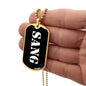 Sang v3 - 18k Gold Finished Luxury Dog Tag Necklace