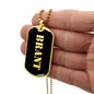 Brant v2 - 18k Gold Finished Luxury Dog Tag Necklace
