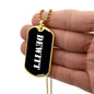 Dewitt v3 - 18k Gold Finished Luxury Dog Tag Necklace