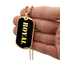 Royal v2 - 18k Gold Finished Luxury Dog Tag Necklace
