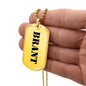 Brant - 18k Gold Finished Luxury Dog Tag Necklace