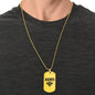 Agnes v01a - 18k Gold Finished Luxury Dog Tag Necklace