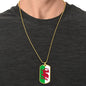 Welsh Flag - 18k Gold Finished Luxury Dog Tag Necklace