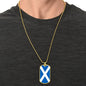 Scottish Flag - 18k Gold Finished Luxury Dog Tag Necklace