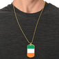 Irish Flag - 18k Gold Finished Luxury Dog Tag Necklace