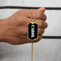 Carol v3 - 18k Gold Finished Luxury Dog Tag Necklace