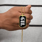Gil v3 - 18k Gold Finished Luxury Dog Tag Necklace