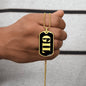 Gil v2 - 18k Gold Finished Luxury Dog Tag Necklace