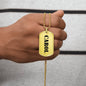 Carol - 18k Gold Finished Luxury Dog Tag Necklace
