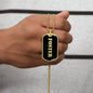 Foster v2 - 18k Gold Finished Luxury Dog Tag Necklace