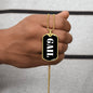 Gail v3 - 18k Gold Finished Luxury Dog Tag Necklace