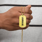 Jamaal - 18k Gold Finished Luxury Dog Tag Necklace