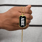 Abe v3 - 18k Gold Finished Luxury Dog Tag Necklace