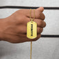 Everette - 18k Gold Finished Luxury Dog Tag Necklace