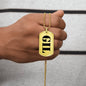 Gil - 18k Gold Finished Luxury Dog Tag Necklace