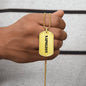 Napoleon - 18k Gold Finished Luxury Dog Tag Necklace