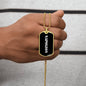 Napoleon v3 - 18k Gold Finished Luxury Dog Tag Necklace