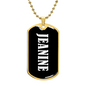 Jeanine v03 - 18k Gold Finished Luxury Dog Tag Necklace