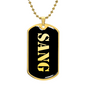 Sang v2 - 18k Gold Finished Luxury Dog Tag Necklace