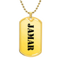Jamar - 18k Gold Finished Luxury Dog Tag Necklace