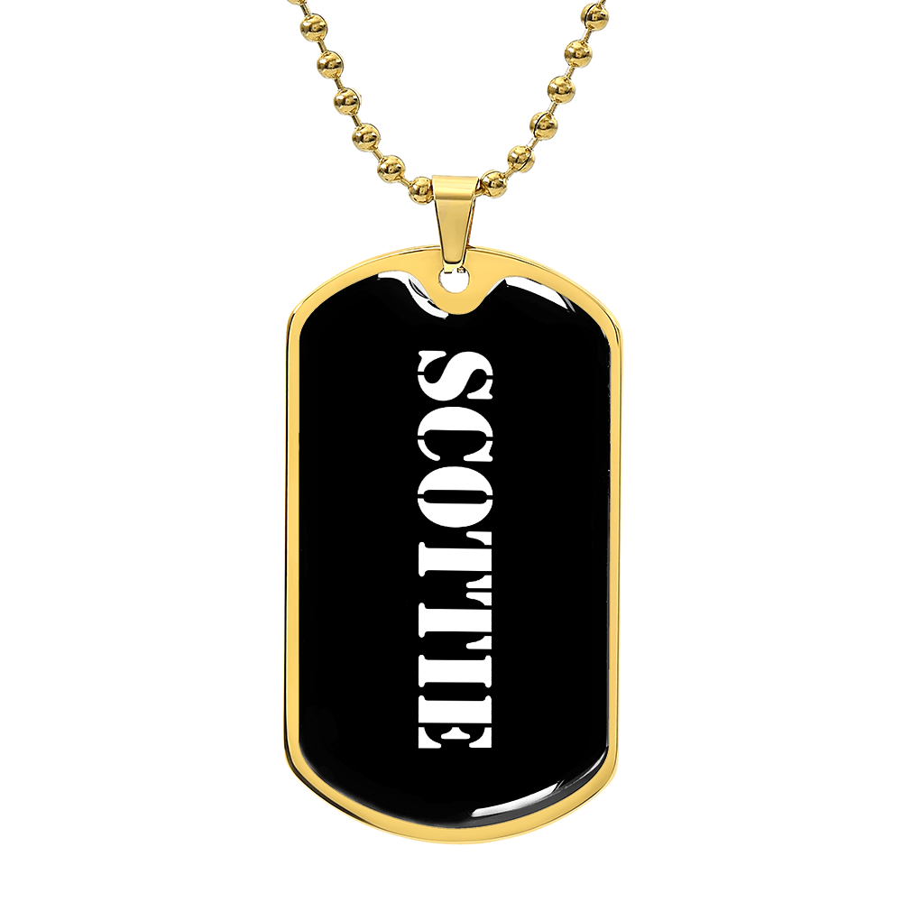 Scottie v3 - 18k Gold Finished Luxury Dog Tag Necklace