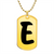 Initial E v1b - 18k Gold Finished Luxury Dog Tag Necklace