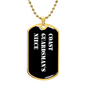 Coast Guardsman's Niece v3 - 18k Gold Finished Luxury Dog Tag Necklace