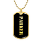 Parker v2 - 18k Gold Finished Luxury Dog Tag Necklace